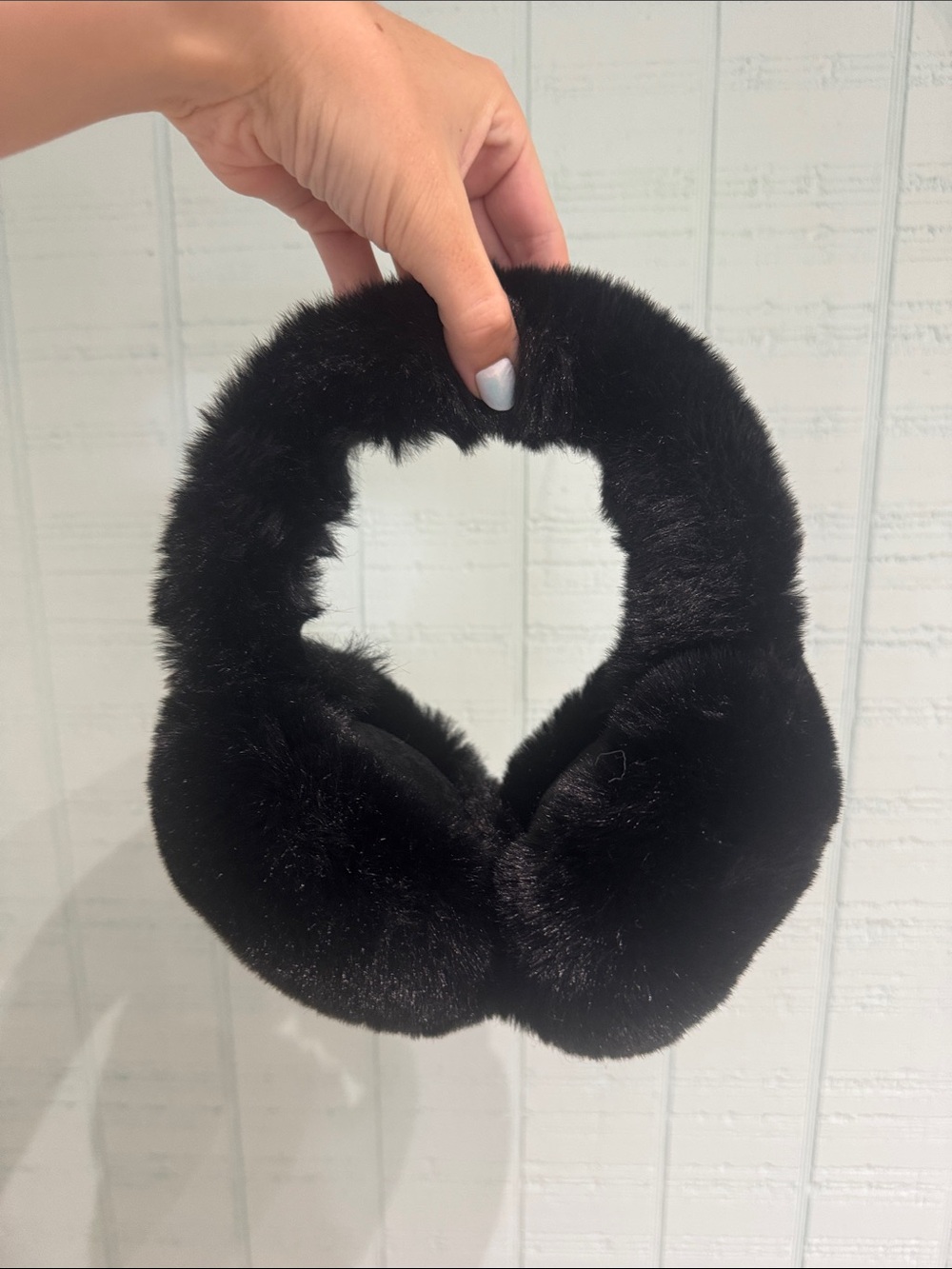Black Faux Fur Earmuffs - Women Accessories